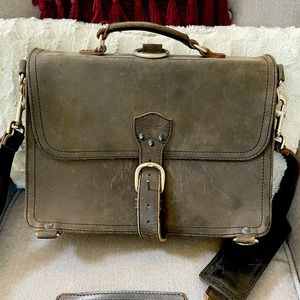 Dark Brown Saddleback Leather Briefcase